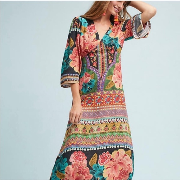 FARM RIO x ANTHROPOLOGIE Rosario Maxi Dress - Picture 1 of 14